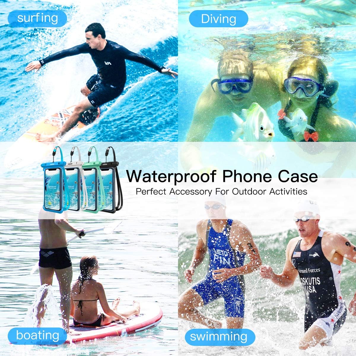 Waterproof Swimming Phone Pouch Universal Case Underwater Dry Bag Cover For iPhone 11 12 13 14 Pro Max Xiaomi 13 Water Proof Bag