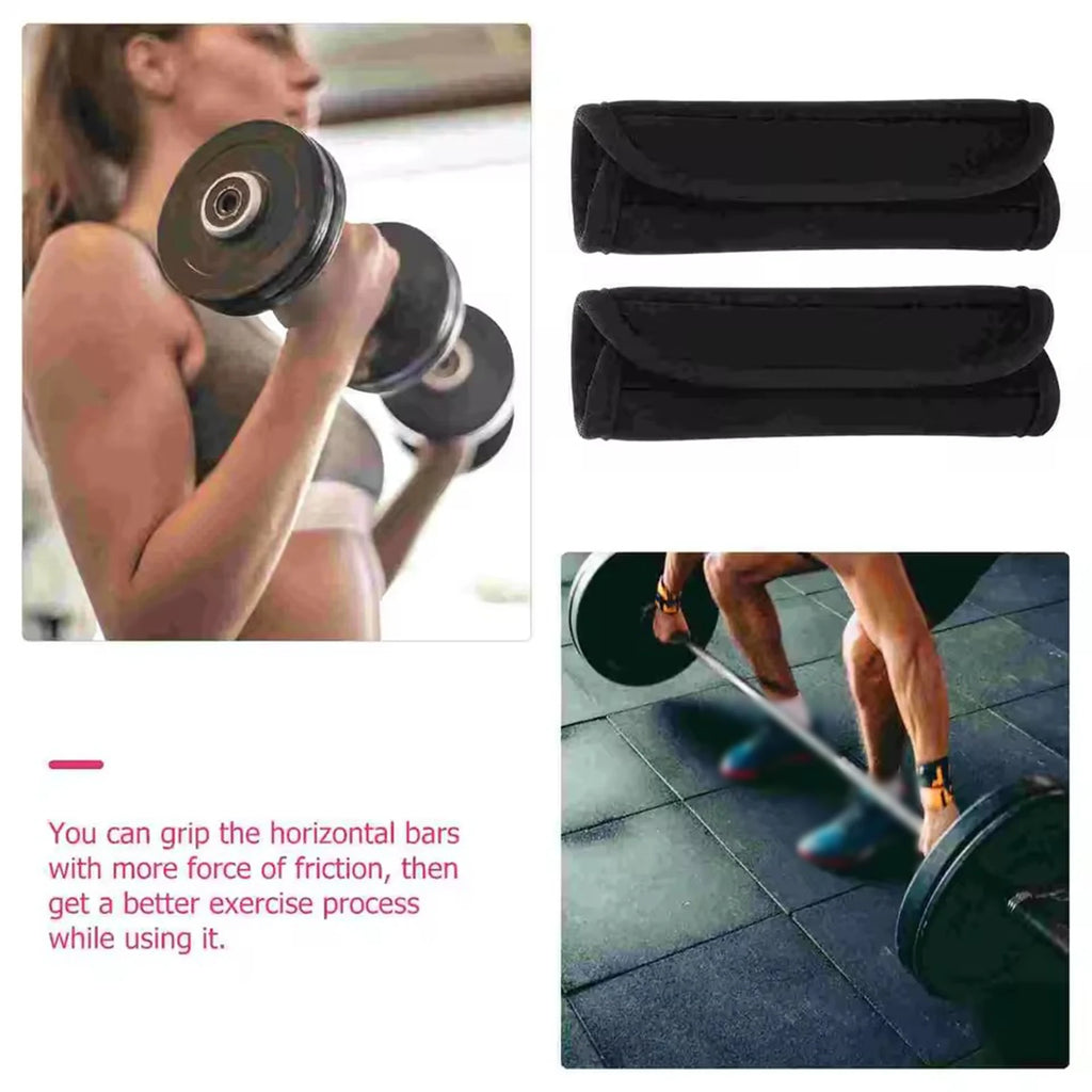 2Pcs Pull up Bar Cushion Grips 3mm Thick Barbell Bar Gym Weightlifting Grip Wraps Sleeves for Gym Fitness Exercise