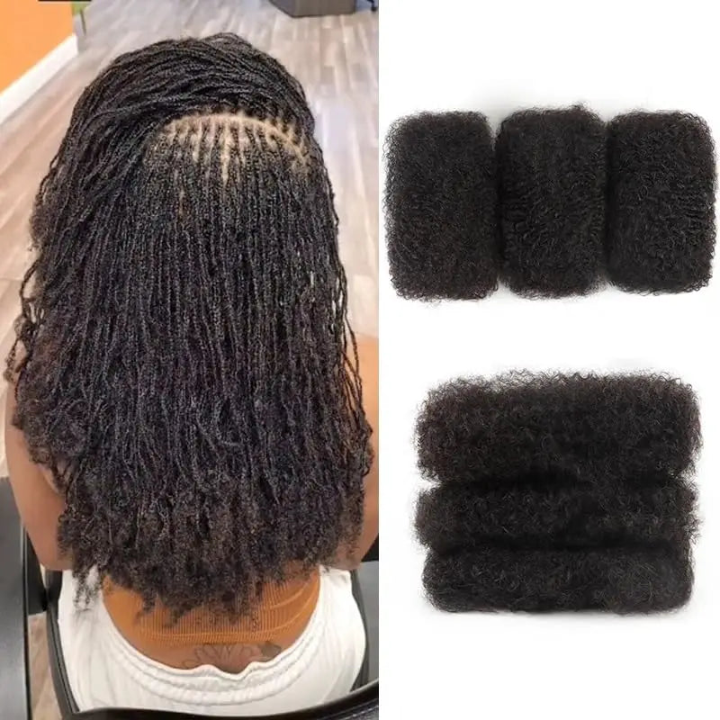 Brazilian Hair Afro Kinky Curly Wave 100% Human Hair Bulk For Braiding Twists Hair For Micro Twist Afro Kinky Hair Extension