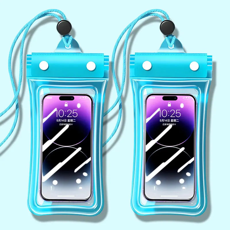 Waterproof Phone Pouch Case Drift Diving Swimming Bag Underwater Dry Bag Case Cover For Phone Water Sports Beach Pool 7 inch