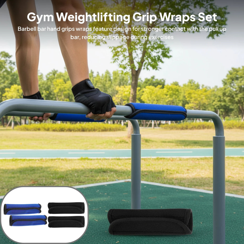 2Pcs Pull up Bar Cushion Grips 3mm Thick Barbell Bar Gym Weightlifting Grip Wraps Sleeves for Gym Fitness Exercise