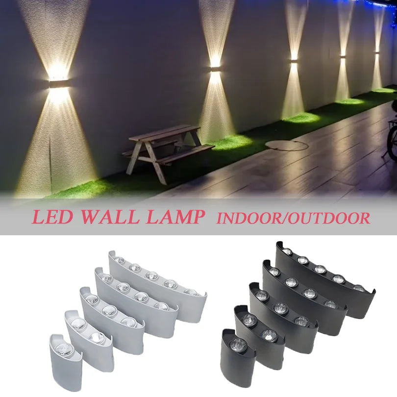 LED Wall Lamp 2W 4W 6W 8W 10W AC 85-265V Waterproof IP66 High Brightness Indoor And Outdoor Garden Decorative Lamp
