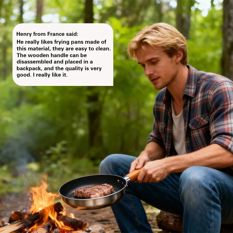 Pandatour Camping Cookware Set Kettle Set Pot Tableware Kit Travel Kitchen Utensils Hiking Picnic Pot Bowl stainless steel Pan