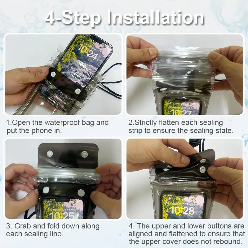 Waterproof Phone Pouch Case Drift Diving Swimming Bag Underwater Dry Bag Case Cover For Phone Water Sports Beach Pool 7 inch