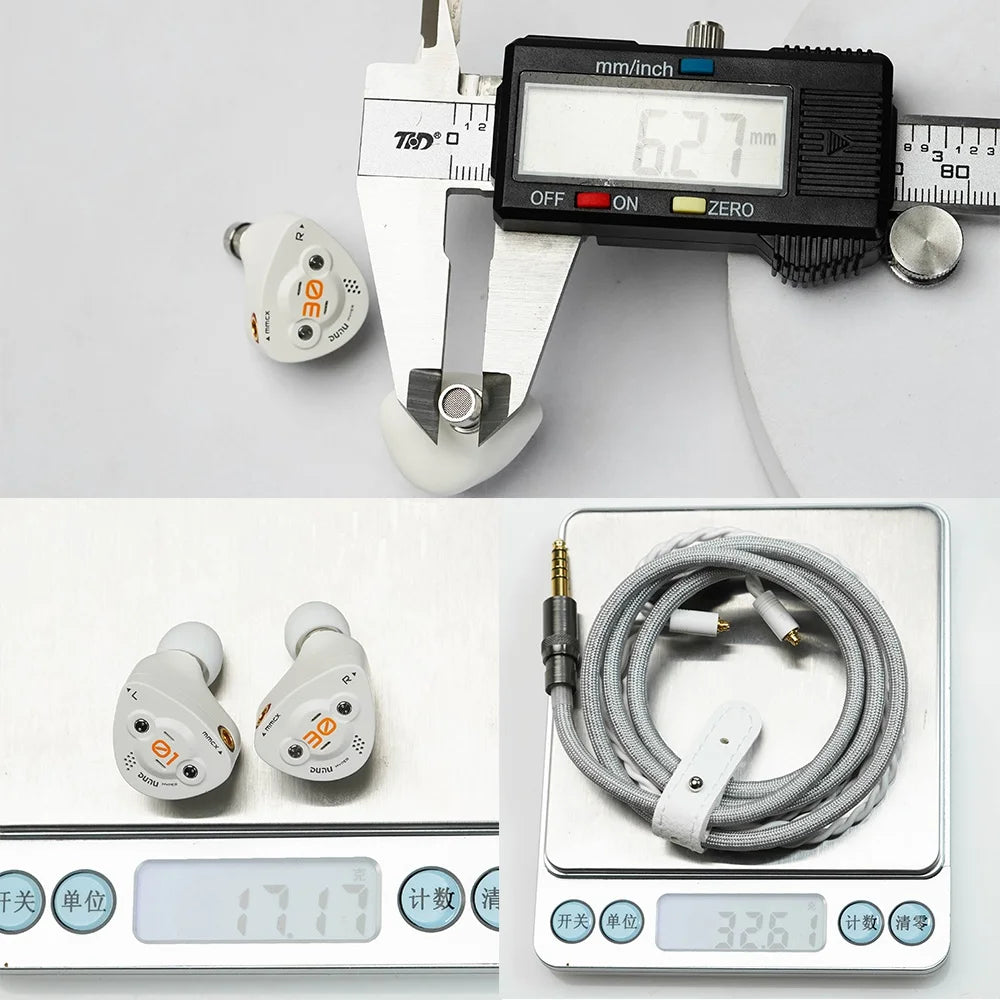 DUNU DK3001BD 1DD+4BA+4Micro Planar Drivers In Ear Monitor Earphone HiFi Wired Hybrid Earphones MMCX with Q-Lock 3.5+4.4 Plugs