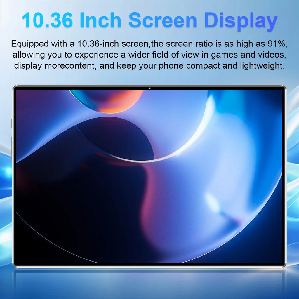 2026 Global Version Tablet Android 5G New 10.36Inch Tablet Android 16GB RAM 1TB ROM 20000mAh 14-Core Android 13 WiFi Dual SIM Network Bluetooth WPS GPS