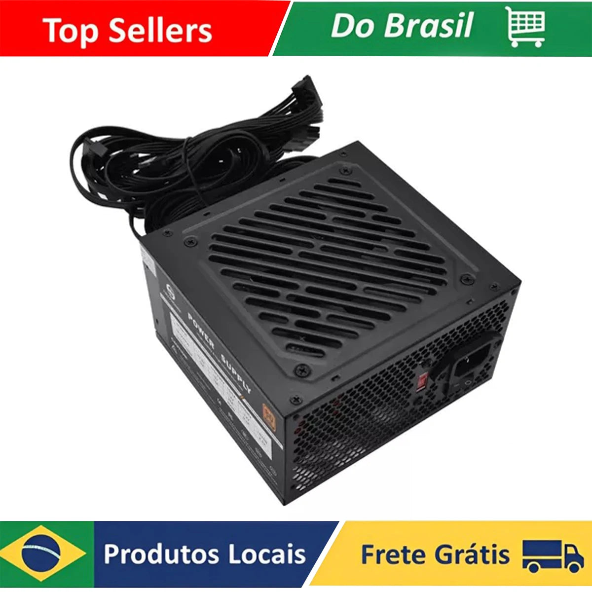 Atx Gamer Power Supply For Pc 80 Plus Bronze 400W 110V/220V Black Bk-f400