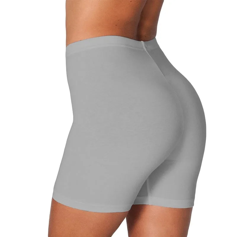 Shorts Women Solid Casual Elastic High Waist Biker Shorts Summer Thin Slim Bottoms Cycling Shorts Yoga Fitness Shorts Leggings