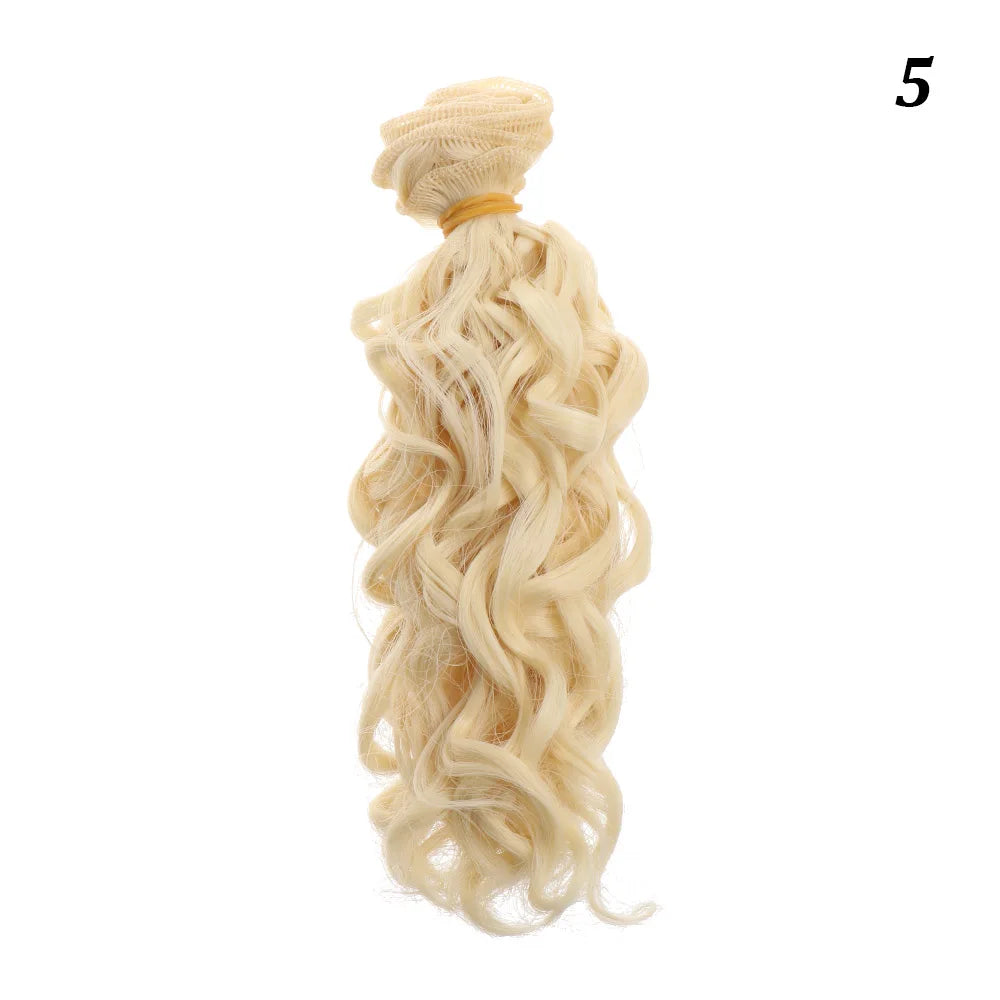 15*100cm 1/6 1/4 1/3  Fashion Mini Tresses High-Temperature Screw Periwig Curly Wigs DIY Doll Hair Toy Toupee Kids Gifts