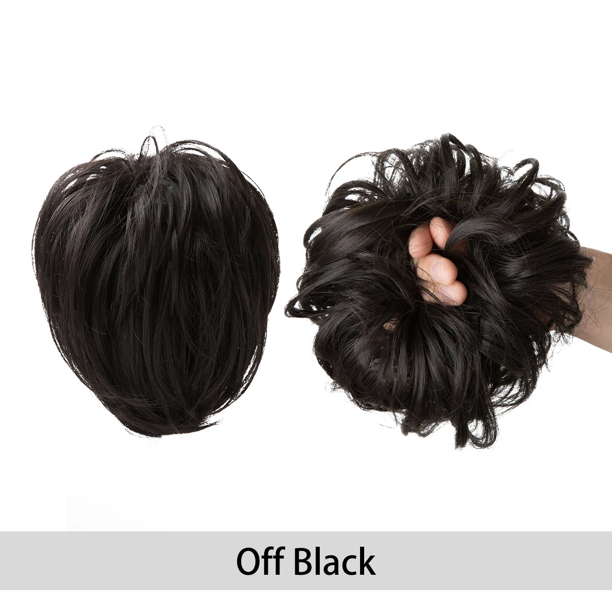 Synthetic Fake Hair Bun Curly Band Hairpiece Scrunchie Scrunchy Wrap Messy Piece Elastic Afro Chignon Cheveux Tail Women's Updo