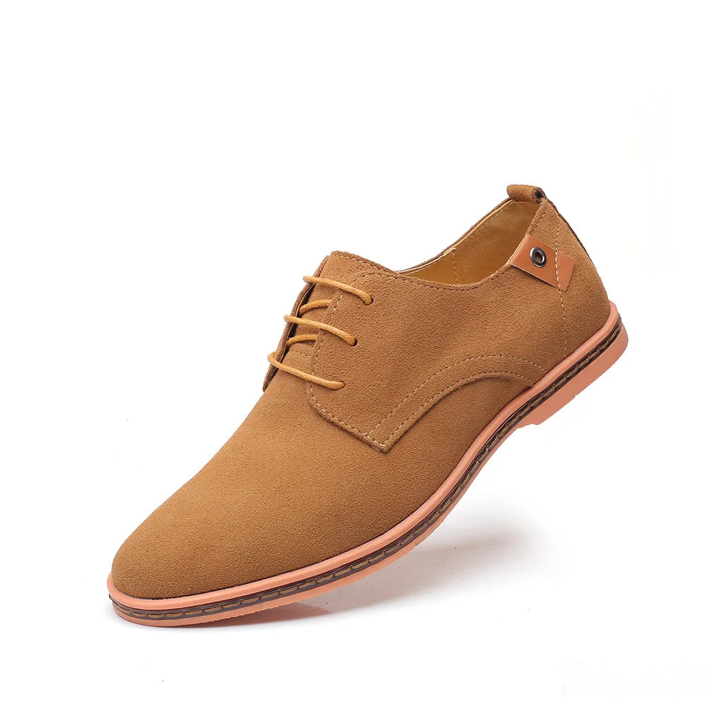 2024 fashion men casual shoes new spring men flats lace up male suede oxfords men leather shoes zapatillas hombre size 38-48