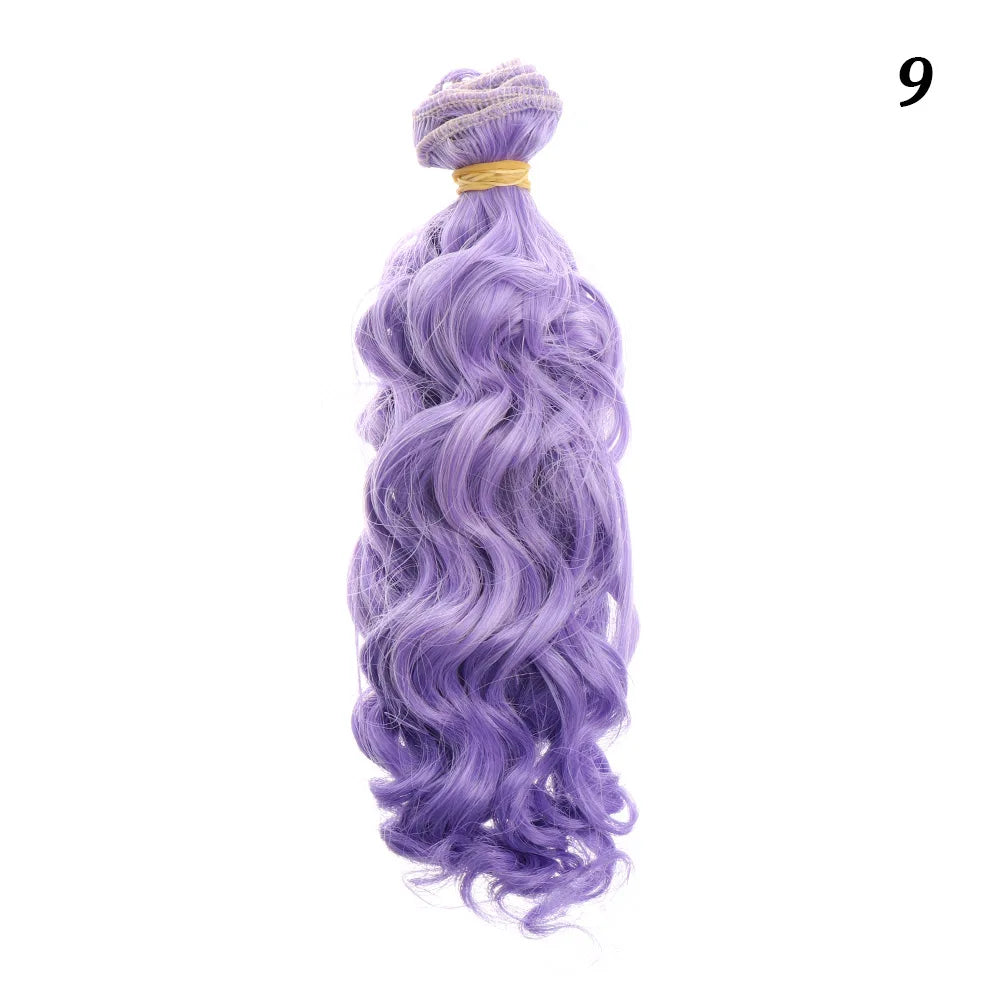 15*100cm 1/6 1/4 1/3  Fashion Mini Tresses High-Temperature Screw Periwig Curly Wigs DIY Doll Hair Toy Toupee Kids Gifts
