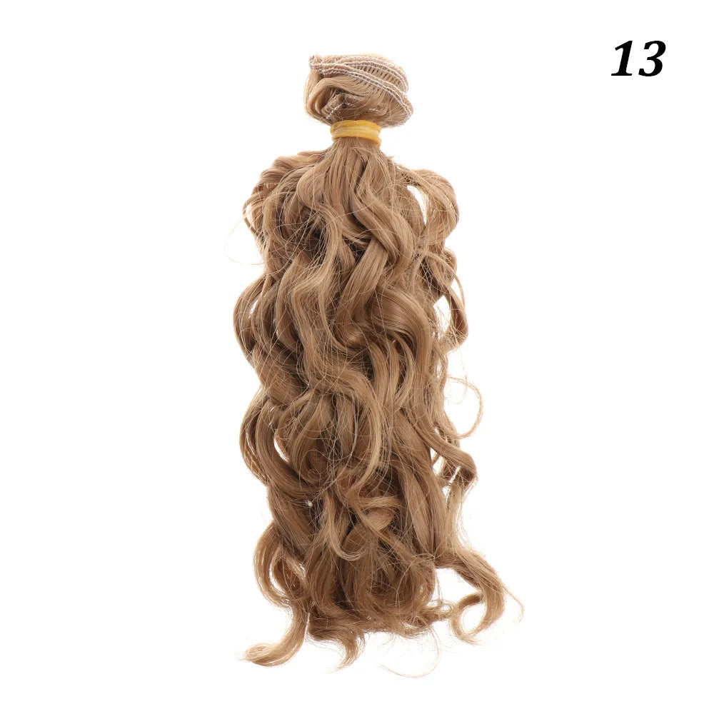 15*100cm 1/6 1/4 1/3  Fashion Mini Tresses High-Temperature Screw Periwig Curly Wigs DIY Doll Hair Toy Toupee Kids Gifts
