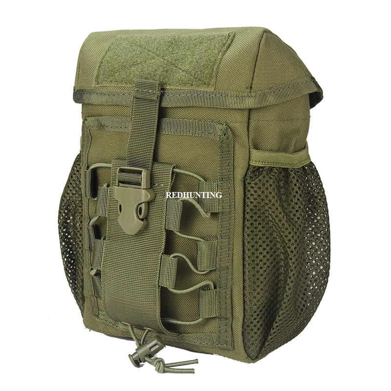 Tactical Pouch CS Dump Drop Pouch Outdooer Utility Pouch Bag Waterproof 1000D Nylon Folding Molle Dump Bag for Outdoor Hiking