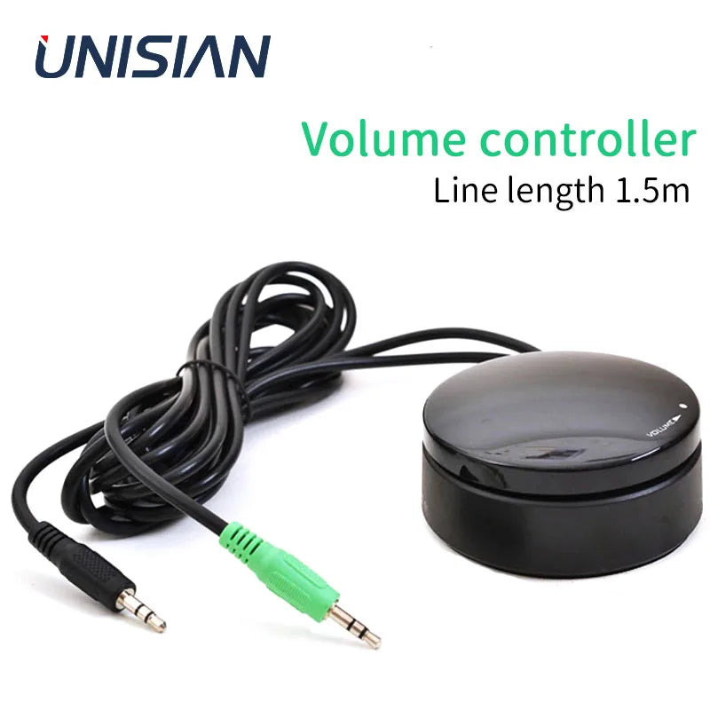 UNISIAN  Audio Controller Sound Volume Control by Aux 3.5mm Cable Adjustment For Amplifier Speaker System