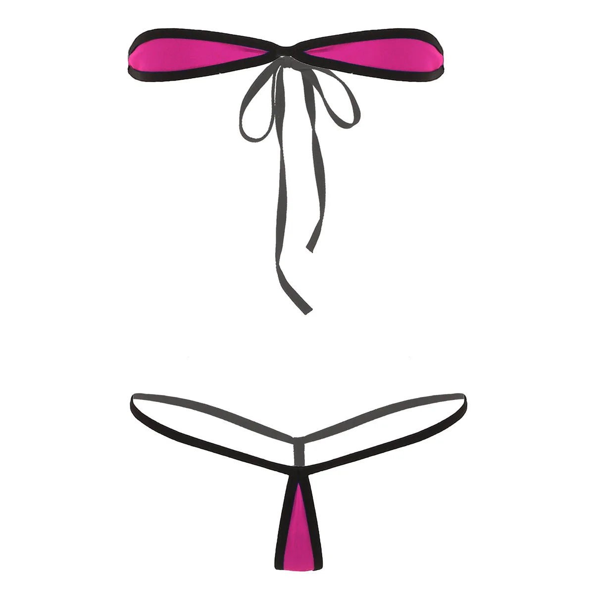 Women Beach Wear Set Micro Mini Brazilian Bikini Hot Erotic Lingerie Women Swimwear Bathing Suit Tube Bra Top G-string Underwear