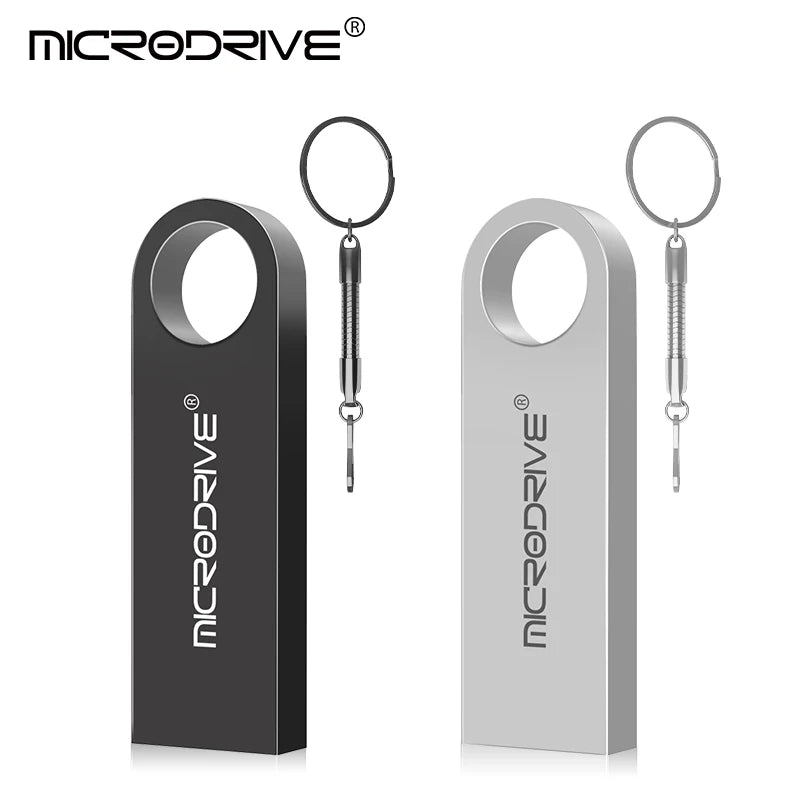 USB Flash Drive Pen 64GB 128GB 256GB 512GB Metal Pendrive 32gb 16gb 8gb 4gb Memory Stick Usb2.0 U Disk With Key Chain