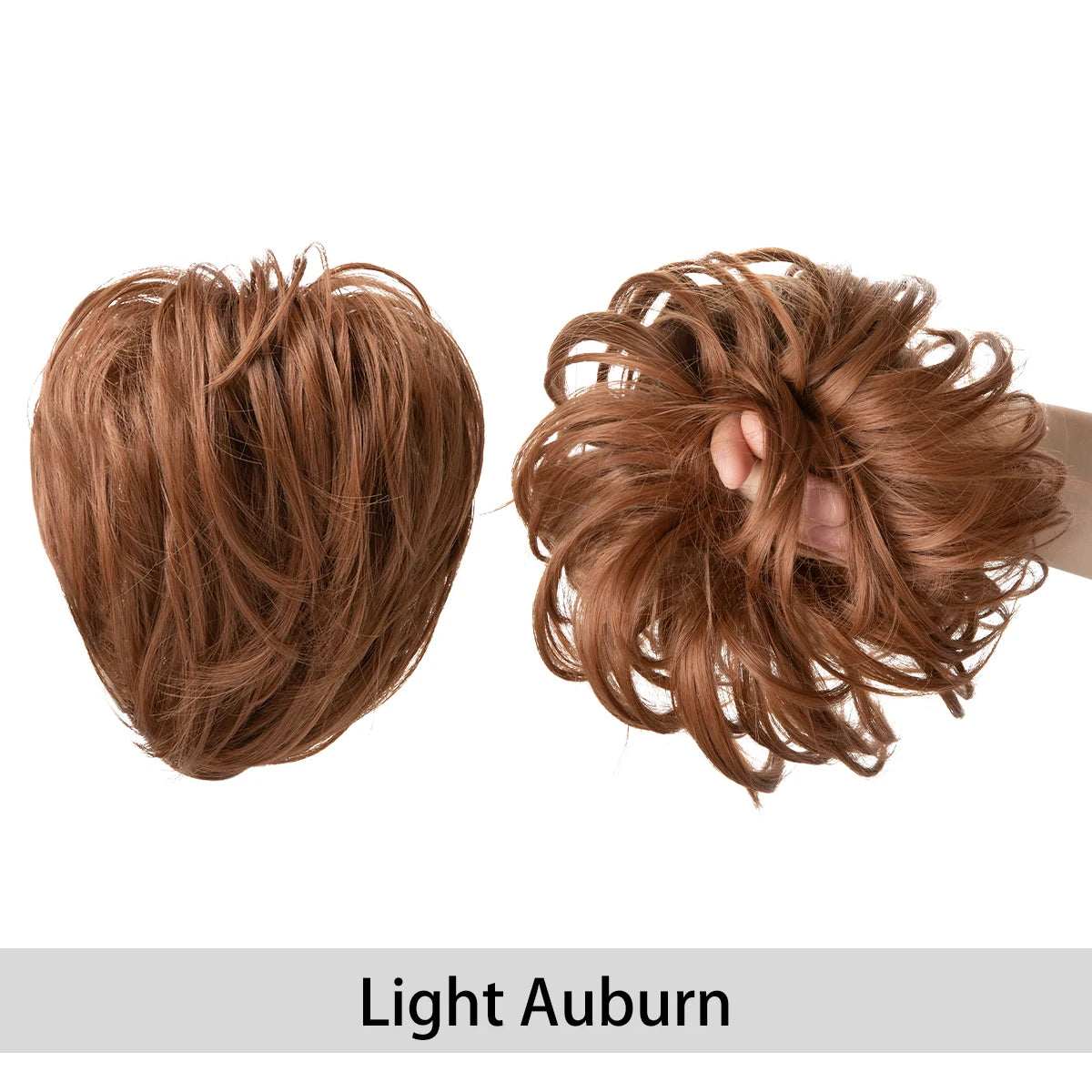 Synthetic Fake Hair Bun Curly Band Hairpiece Scrunchie Scrunchy Wrap Messy Piece Elastic Afro Chignon Cheveux Tail Women's Updo