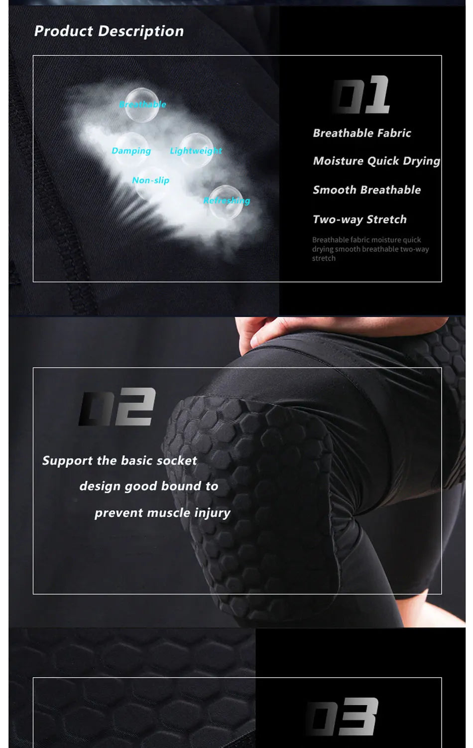 Padded Compression Shorts Vest Knee Pads Protector Football Paintball Basketball Skating Rugby Soccer Anti-collision Suits Sets