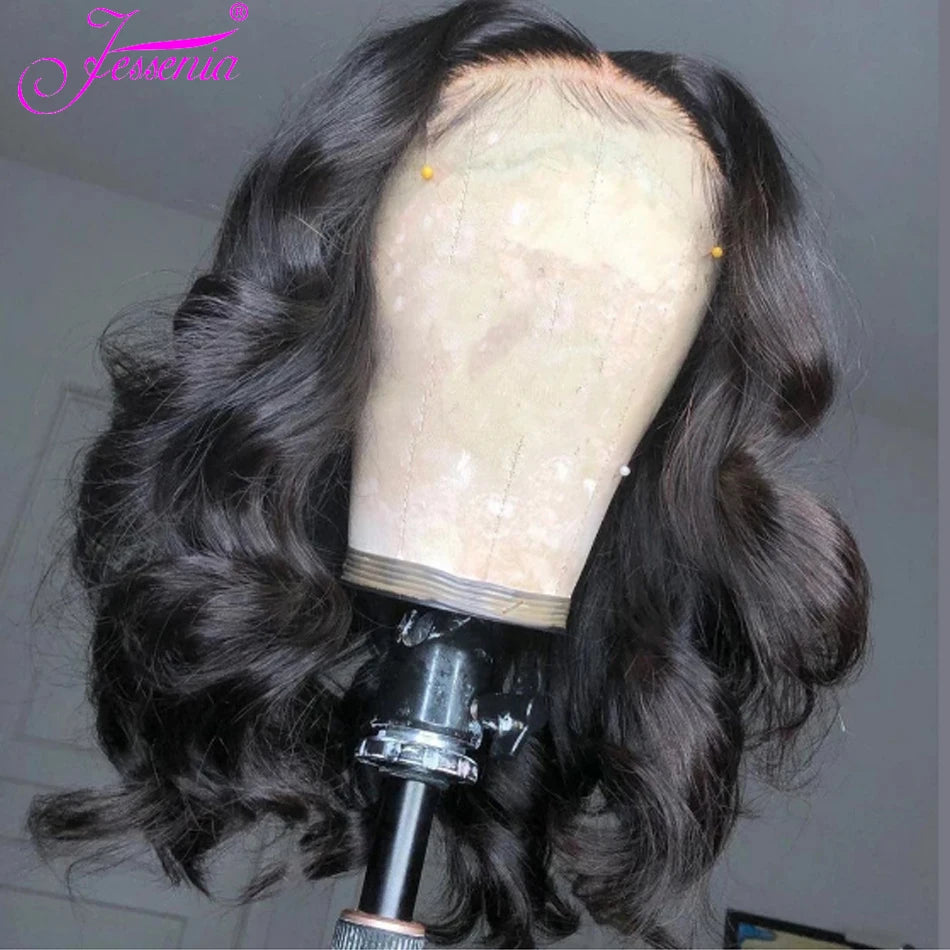 Glueless Body Wave Bob Wig Peruvian Lace Frontal Ready To Wear Human Hair Wigs NaturalColor Perruques Cheveux Humain Wear And Go