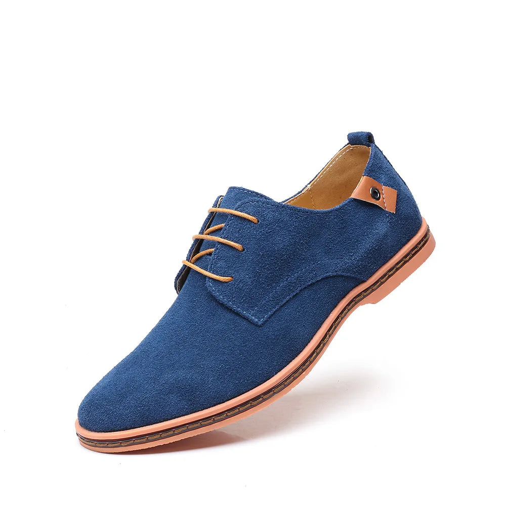 2024 fashion men casual shoes new spring men flats lace up male suede oxfords men leather shoes zapatillas hombre size 38-48