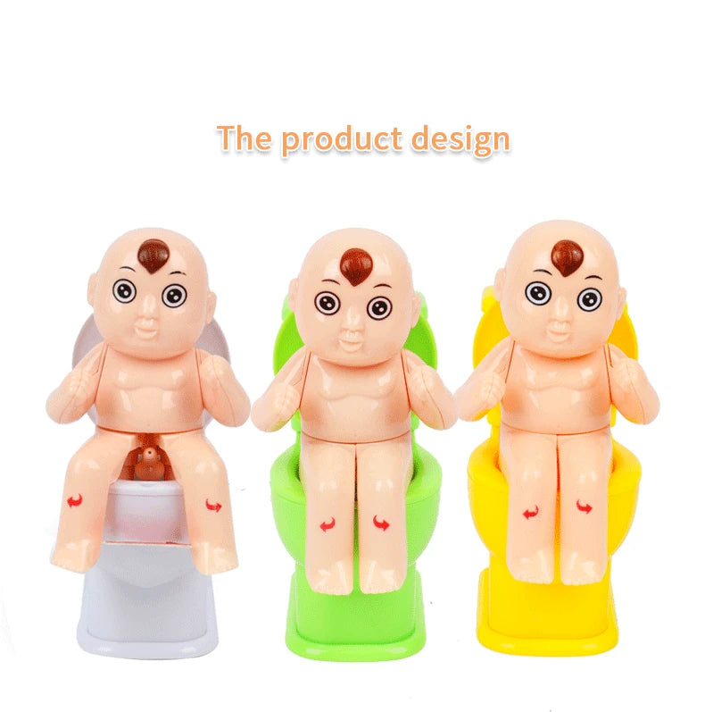 Adult Stress Reliever New Trick Water Spraying Toilet Toy Funny Water Jetting Toilet Doll for Children Play Game Prank Joke Gift