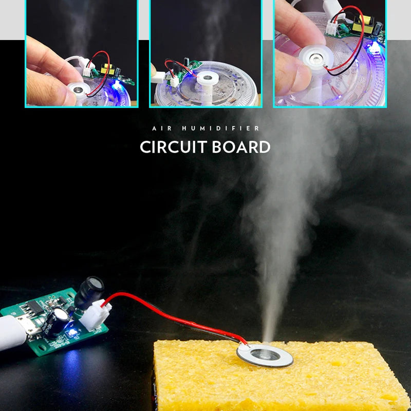 3x / 5x 1.5-3W USB Mini Humidifier DIY Kits Mist Maker And Driver Circuit Board Fogger Atomization Film Atomizer