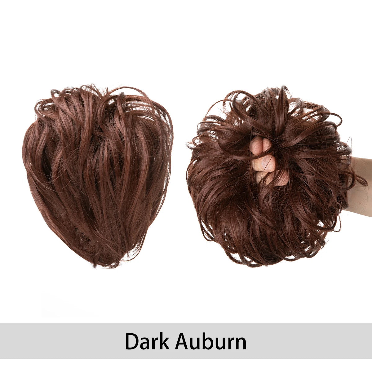 Synthetic Fake Hair Bun Curly Band Hairpiece Scrunchie Scrunchy Wrap Messy Piece Elastic Afro Chignon Cheveux Tail Women's Updo