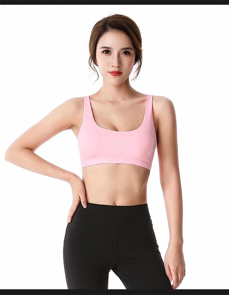 New Fitness Sports Bra for Women Push Up Cross Back Shockproof Running Gym Training Workout Yoga Underwear Crop Tops