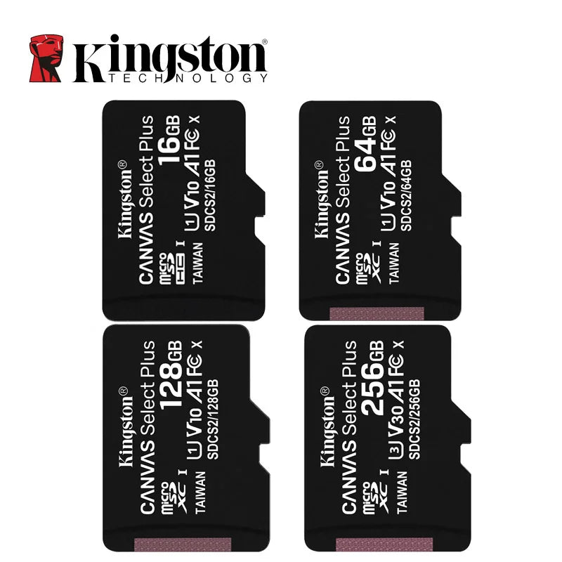 Kingston Memory Card 128GB 32GB Micro SD TF 64GB 256GB MicroSD SDCS2 100MB/S Reading Speed Class 10 Flash Card SD