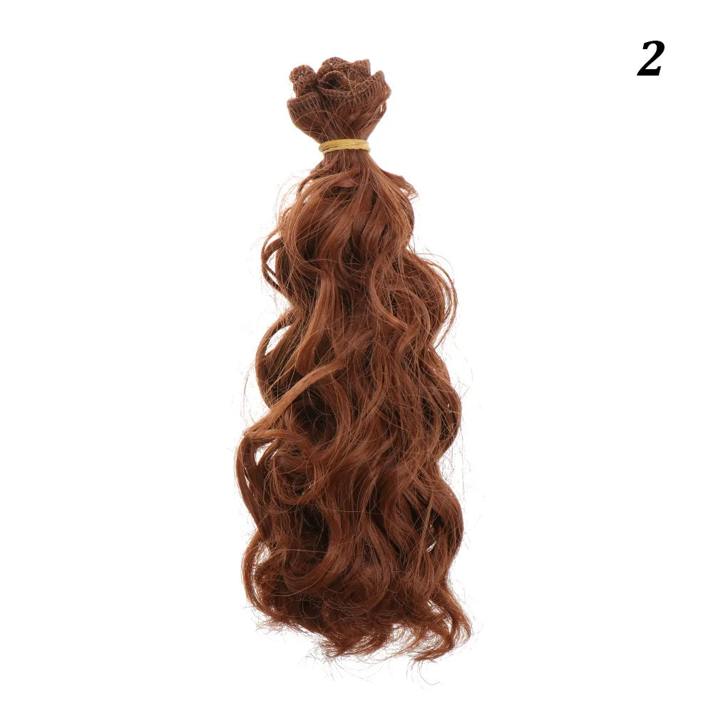 15*100cm 1/6 1/4 1/3  Fashion Mini Tresses High-Temperature Screw Periwig Curly Wigs DIY Doll Hair Toy Toupee Kids Gifts