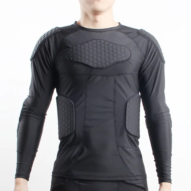 Padded Compression Shorts Vest Knee Pads Protector Football Paintball Basketball Skating Rugby Soccer Anti-collision Suits Sets