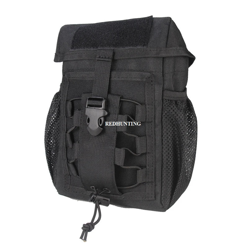 Tactical Pouch CS Dump Drop Pouch Outdooer Utility Pouch Bag Waterproof 1000D Nylon Folding Molle Dump Bag for Outdoor Hiking