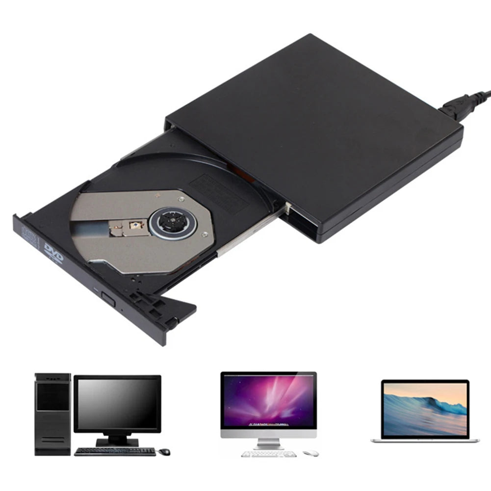 New Universal External USB DVD Optical Drive 24X CD Recorder for PC Laptop