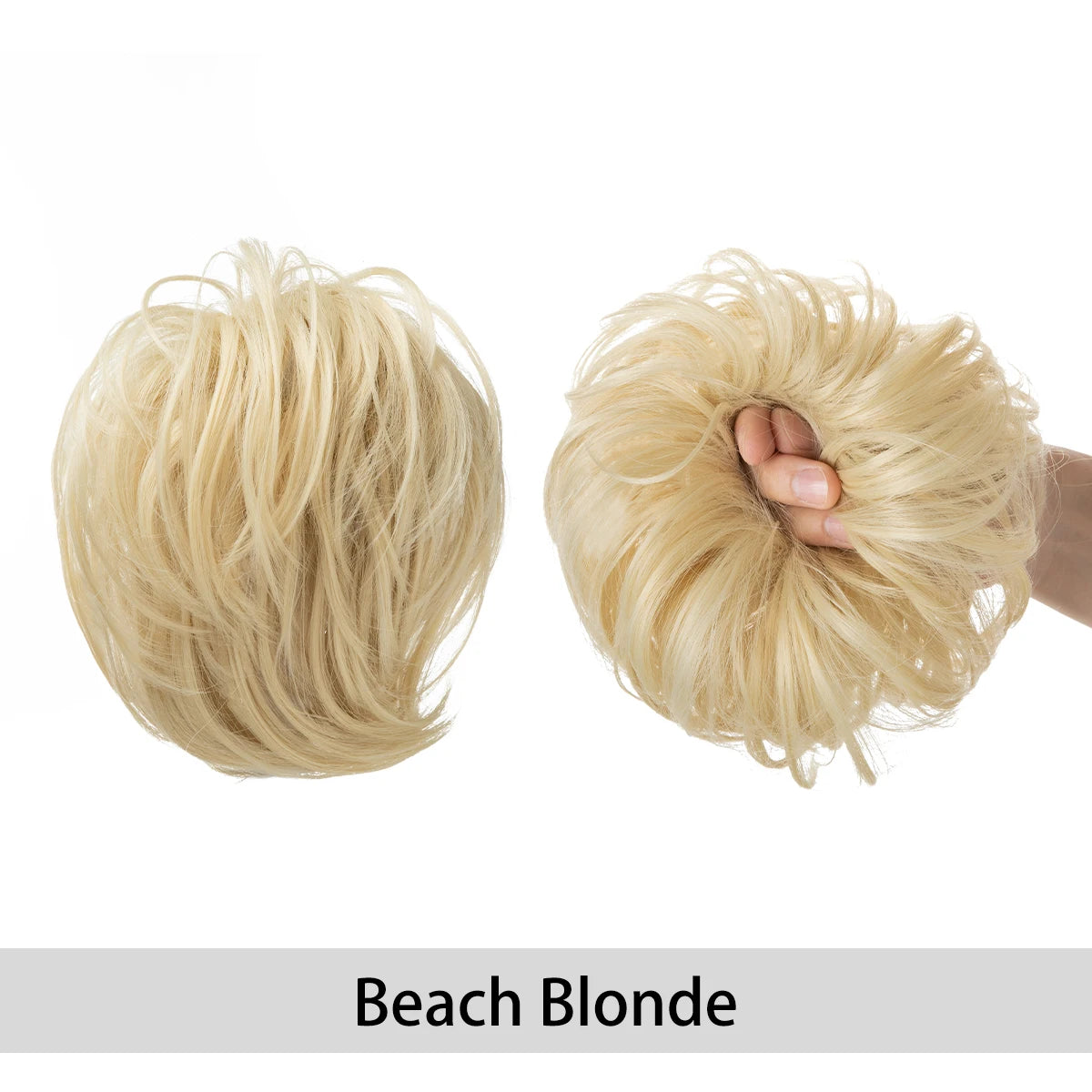 Synthetic Fake Hair Bun Curly Band Hairpiece Scrunchie Scrunchy Wrap Messy Piece Elastic Afro Chignon Cheveux Tail Women's Updo