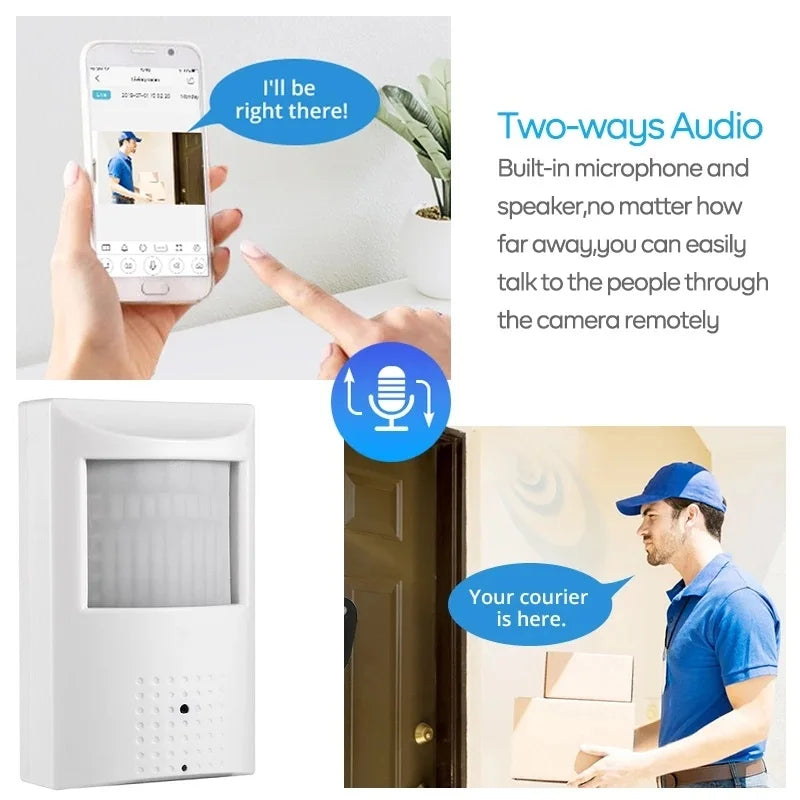 Indoor PIR WiFi Camera 940 Night Vision Pinhole Security Covert Wireless CCTV 2-Way Audio Invisible Lens Surveillance Camhi APP