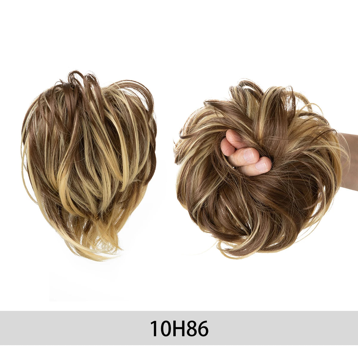 Synthetic Fake Hair Bun Curly Band Hairpiece Scrunchie Scrunchy Wrap Messy Piece Elastic Afro Chignon Cheveux Tail Women's Updo