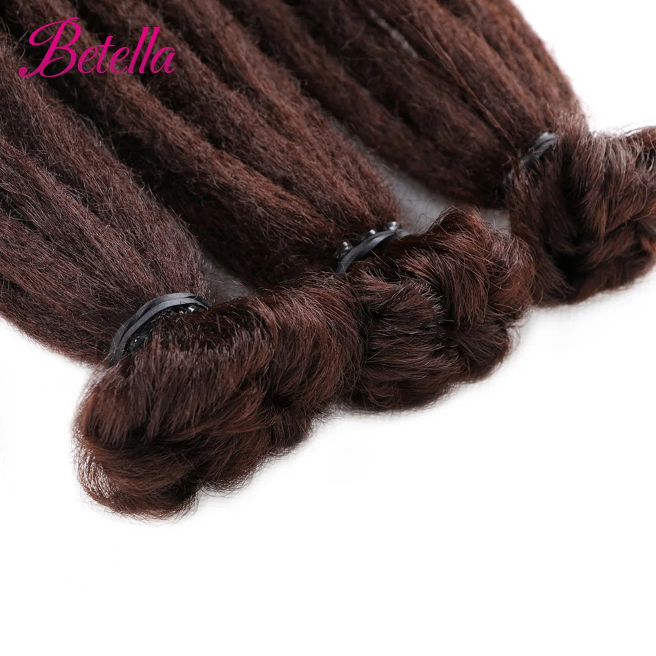 Synthetic Handmade Dreadlocks Hair Extensions Natural Braiding Hair For Black Women Crochet Hair Ombre Colored Crochet Braids