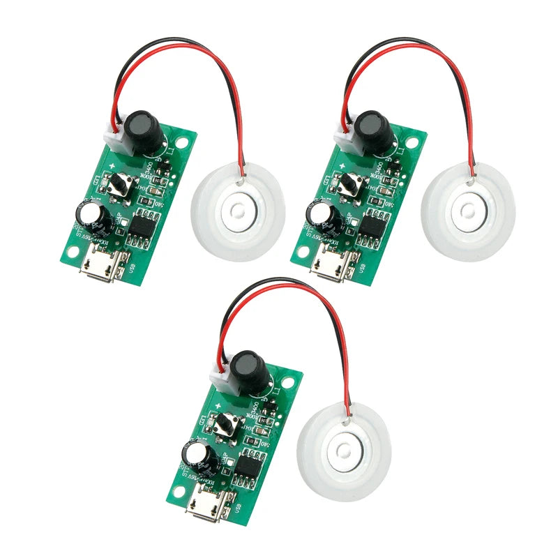 3x / 5x 1.5-3W USB Mini Humidifier DIY Kits Mist Maker And Driver Circuit Board Fogger Atomization Film Atomizer
