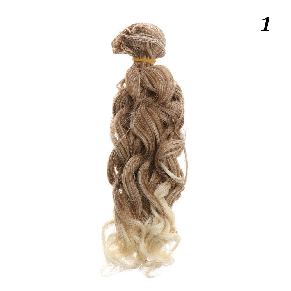 15*100cm 1/6 1/4 1/3  Fashion Mini Tresses High-Temperature Screw Periwig Curly Wigs DIY Doll Hair Toy Toupee Kids Gifts