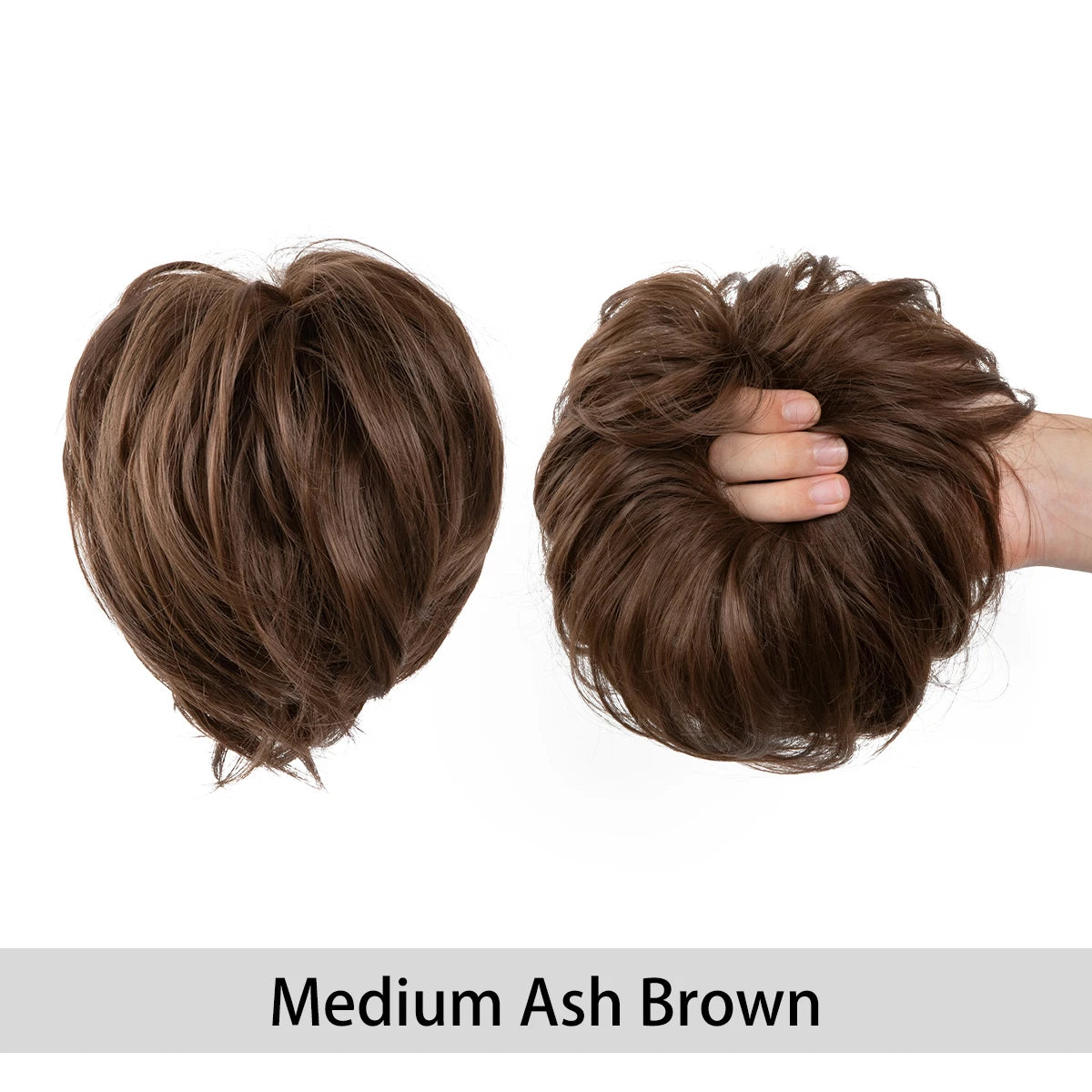 Synthetic Fake Hair Bun Curly Band Hairpiece Scrunchie Scrunchy Wrap Messy Piece Elastic Afro Chignon Cheveux Tail Women's Updo