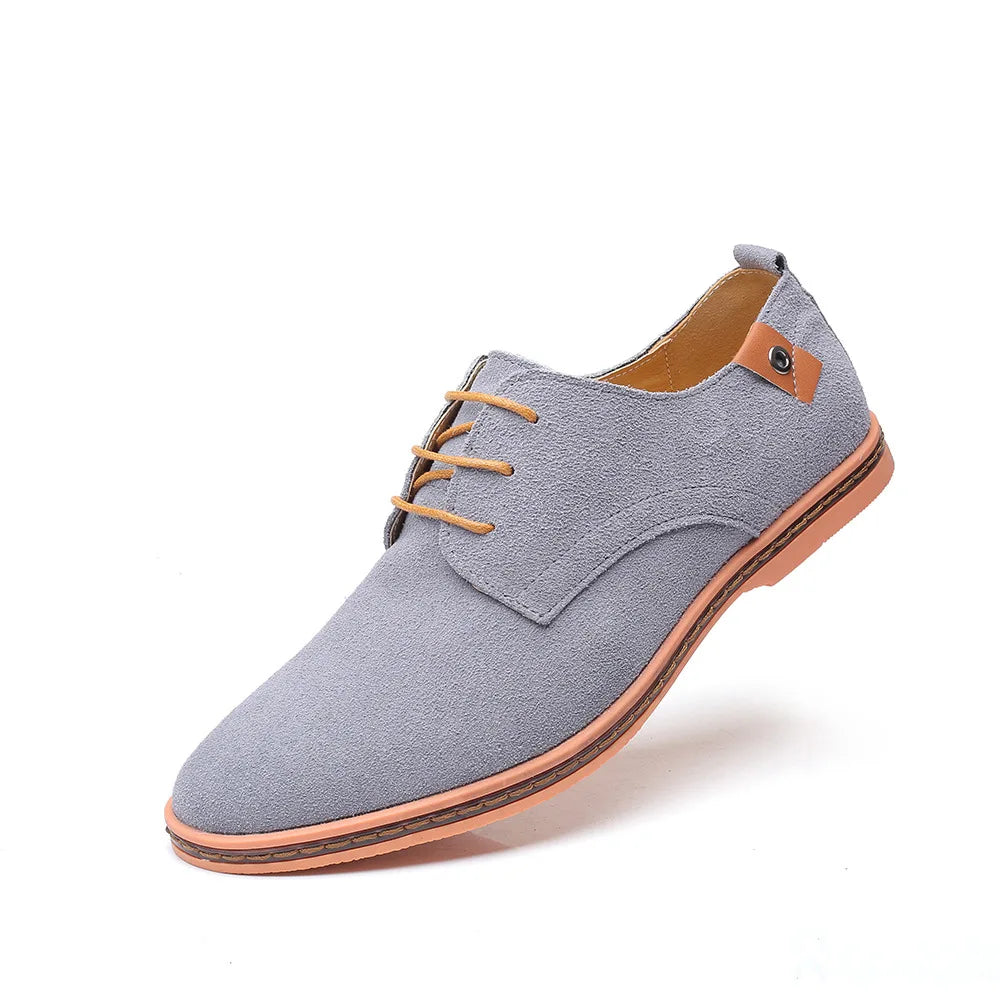 2024 fashion men casual shoes new spring men flats lace up male suede oxfords men leather shoes zapatillas hombre size 38-48