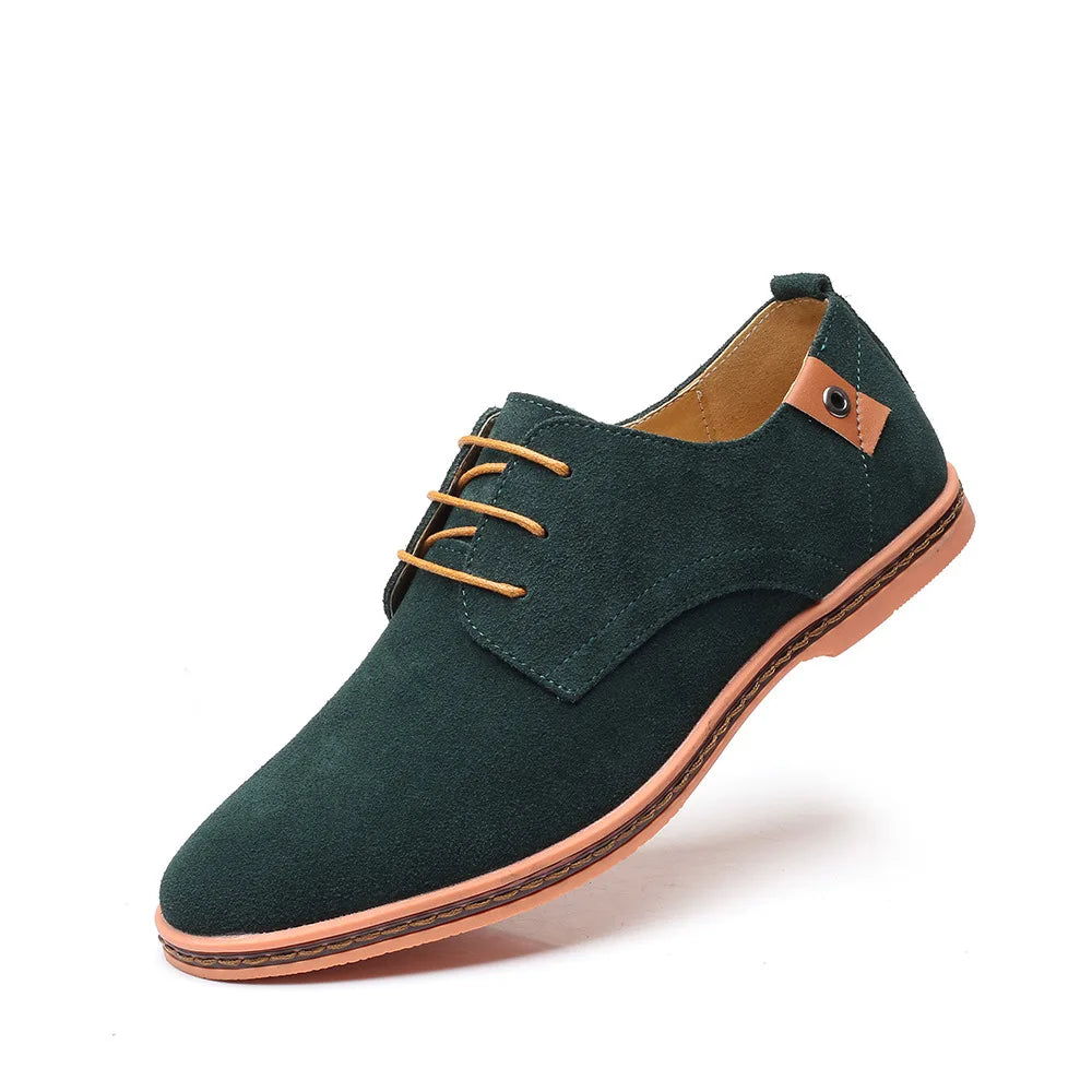 2024 fashion men casual shoes new spring men flats lace up male suede oxfords men leather shoes zapatillas hombre size 38-48