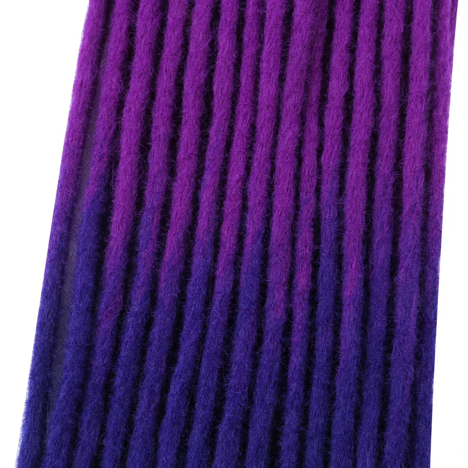 Synthetic Handmade Dreadlocks Crochet Braids Hair Extensions For Black Women Colored Dreadlocks Hair  Faux Locs braiding Hair