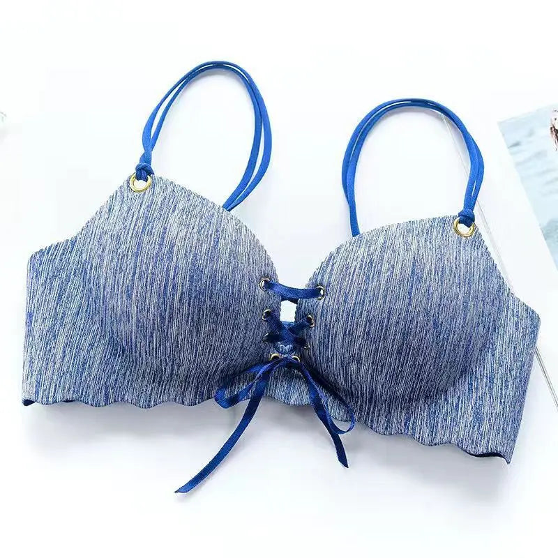 Fashion Sexy Bars Adjusted Seamless Lingerie Wire Free Bras For Women Push Up Bra Intimates