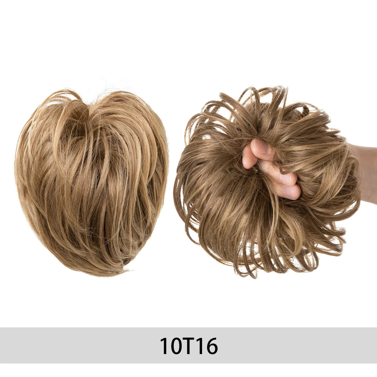Synthetic Fake Hair Bun Curly Band Hairpiece Scrunchie Scrunchy Wrap Messy Piece Elastic Afro Chignon Cheveux Tail Women's Updo