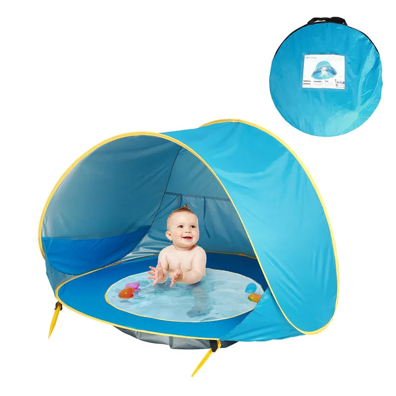 Kids Beach Tent UV Protection Pool Play House Tent Pop Up Portable Waterproof Swimming Pool Outdoor Toys For Children