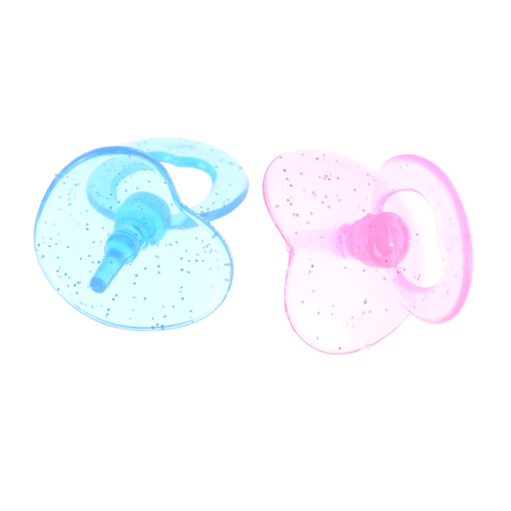 2X Baby Doll Pacifier Bottle for  Nursery Doll House Feeding Kids Pretend Play Games Toys Feed Medication Device