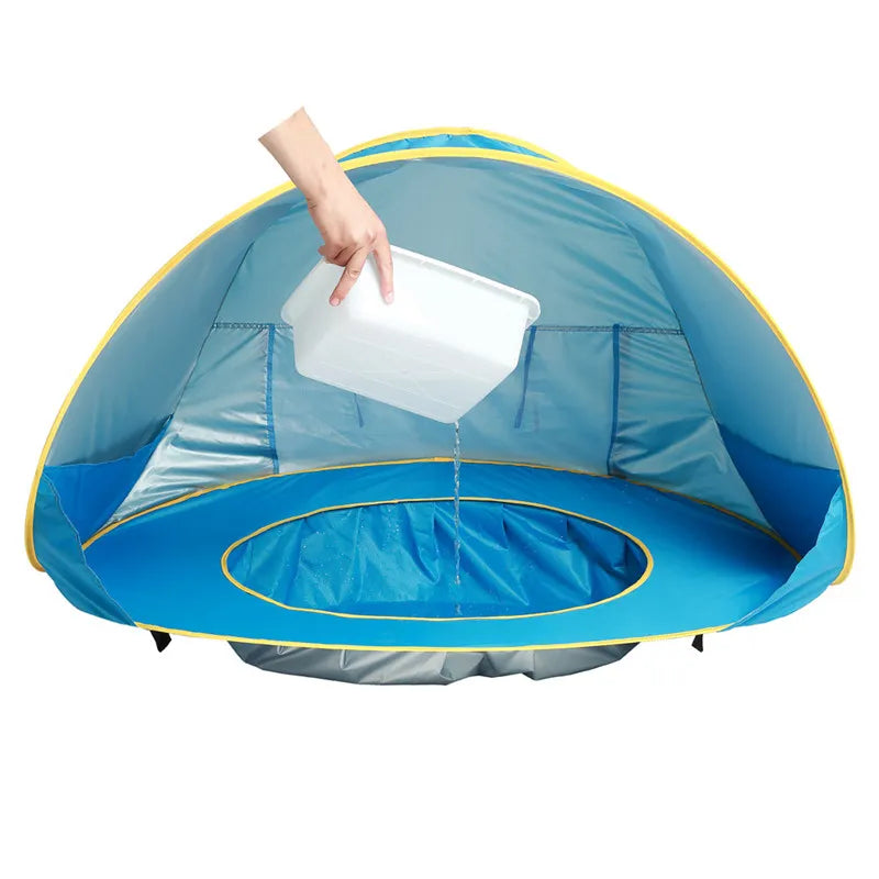 Kids Beach Tent UV Protection Pool Play House Tent Pop Up Portable Waterproof Swimming Pool Outdoor Toys For Children
