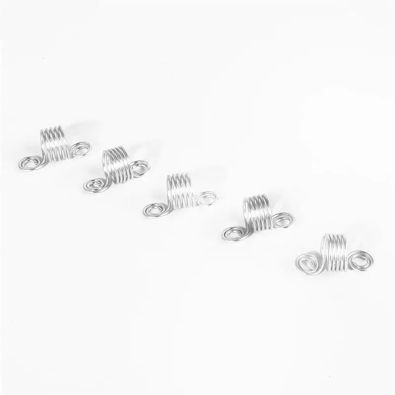 10pcs/lot High Quality Adjustable Hair Braid Dreadlock Beads Long Hair Spiral Aluminum Beads For Headwear Hair Accessories